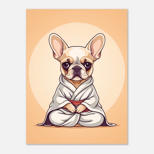 Yoga Frenchie Meditation Illustration 4