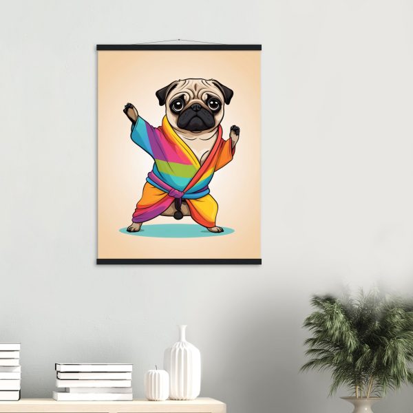 Rainbow Yoga Pug: A Colorful and Cute Artwork 5