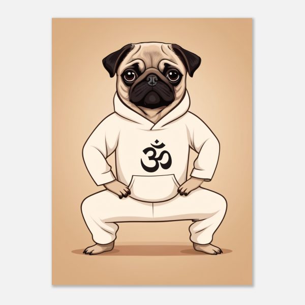 Pug Yoga Pup Poster: Artwork of Serene Cuteness 11