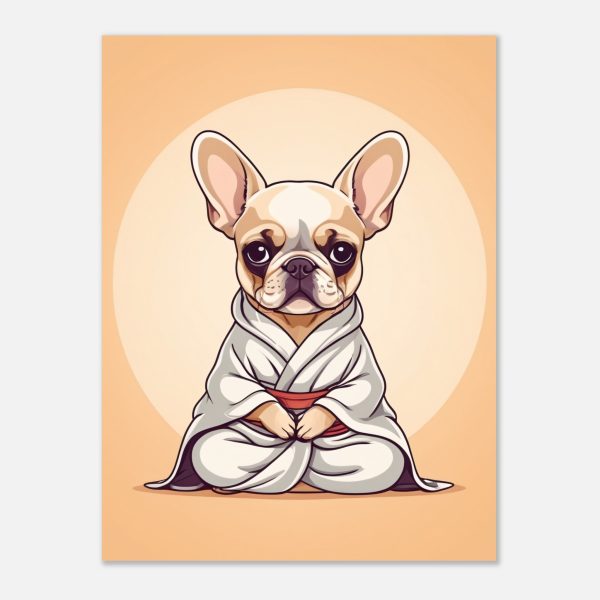 Yoga Frenchie Meditation Illustration 5