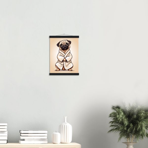 Yoga Pug Wall Art Print: A Cozy and Delightful Artwork 4