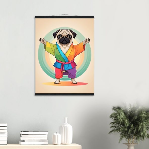 Yoga Pug Pup Poster: A Vibrant and Funny Artwork 10