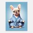 The Yoga Frenchie Canvas Wall Art 26