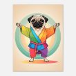 Yoga Pug Pup Poster: A Vibrant and Funny Artwork 15