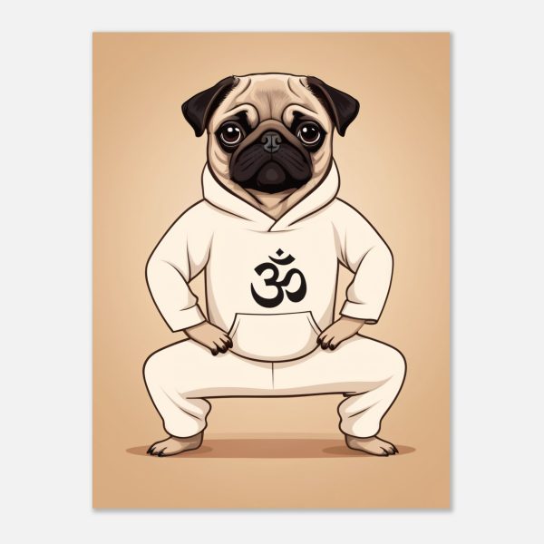 Pug Yoga Pup Poster: Artwork of Serene Cuteness 9