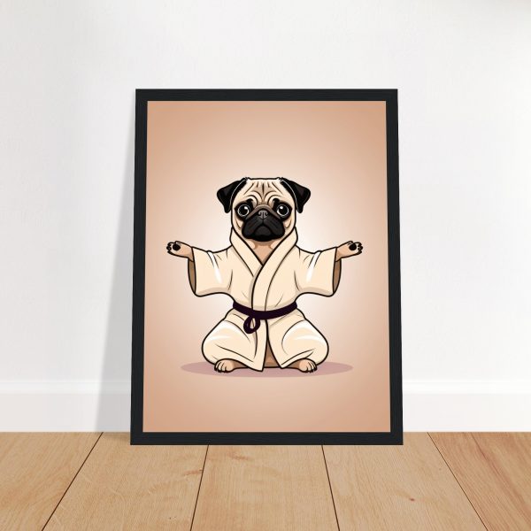 Yoga Pug Wall Art Poster: A Lively and Adorable Artwork 13