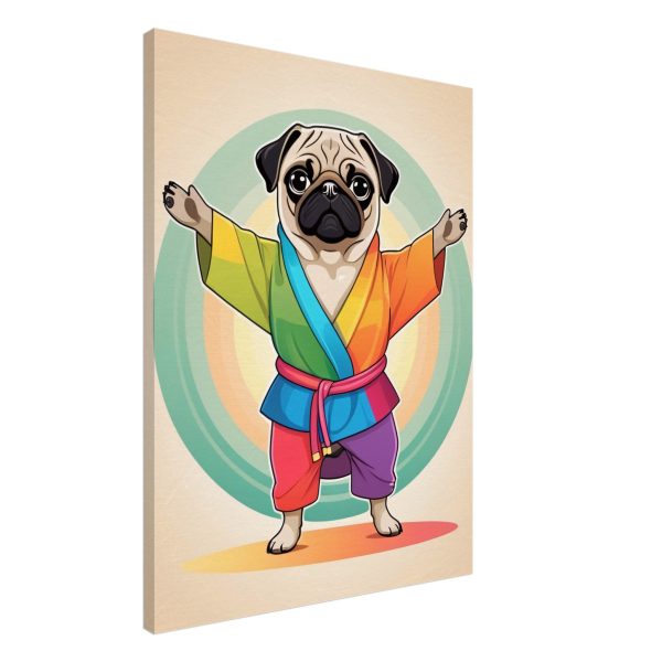 Yoga Pug Pup Poster: A Vibrant and Funny Artwork 3