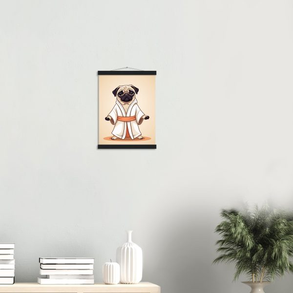 Pug Puppy Yoga Canvas Wall Art 4