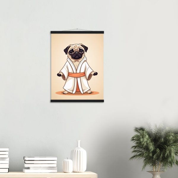 Pug Puppy Yoga Canvas Wall Art 2
