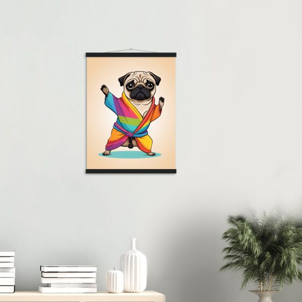 Rainbow Yoga Pug: A Colorful and Cute Artwork 8