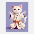 Karate Kitty Yoga Wall Art 21
