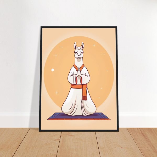 Llama in Meditation: A Humorous Yoga Illustration 13