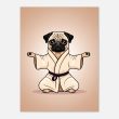 Yoga Pug Wall Art Poster: A Lively and Adorable Artwork 21