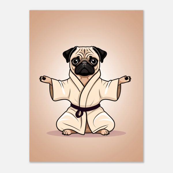 Yoga Pug Wall Art Poster: A Lively and Adorable Artwork 8
