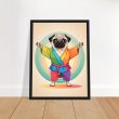 Yoga Pug Pup Poster: A Vibrant and Funny Artwork 21