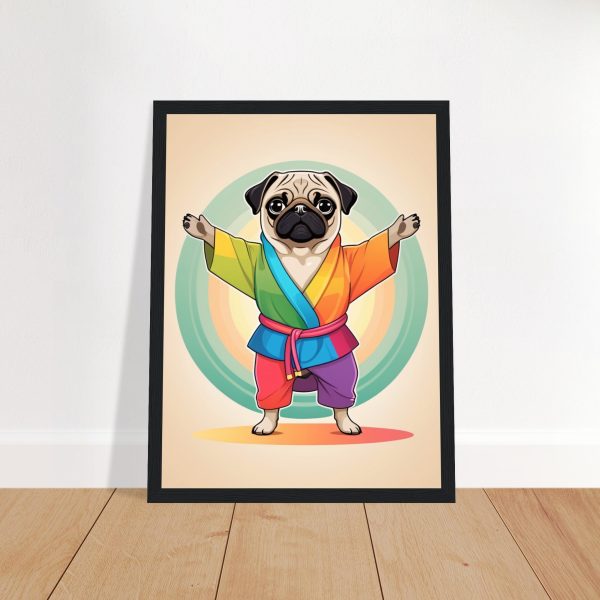 Yoga Pug Pup Poster: A Vibrant and Funny Artwork 8