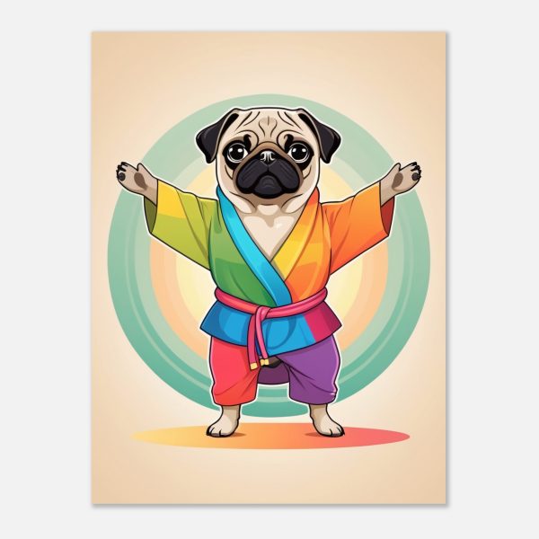 Yoga Pug Pup Poster: A Vibrant and Funny Artwork 13