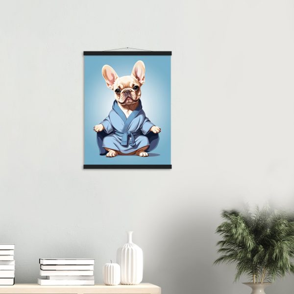 The Yoga Frenchie Canvas Wall Art 4