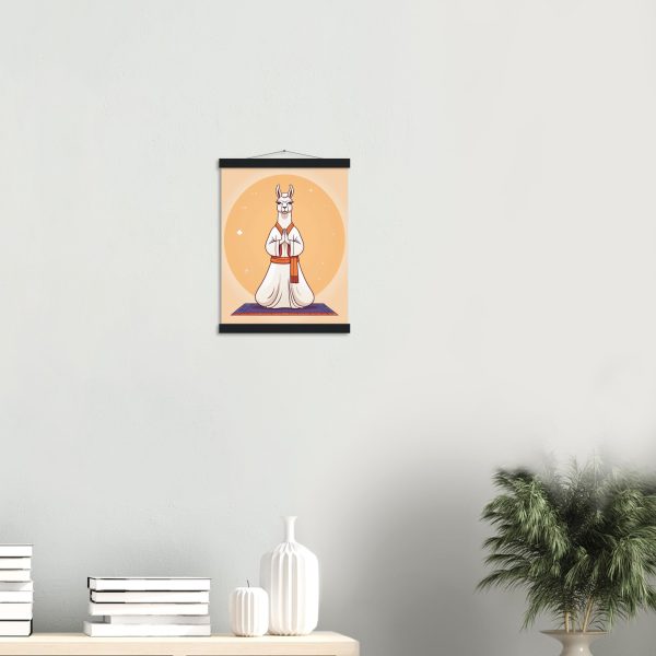 Llama in Meditation: A Humorous Yoga Illustration 3