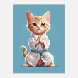 Cat Yoga: A Funny and Cute Illustration 12