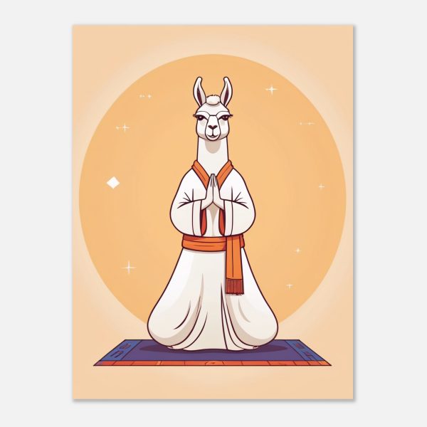 Llama in Meditation: A Humorous Yoga Illustration 11