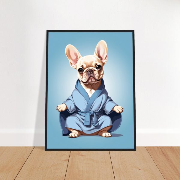 The Yoga Frenchie Canvas Wall Art 3