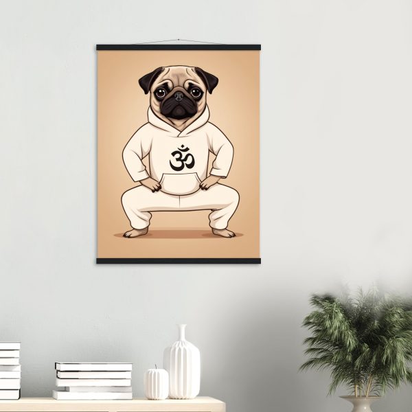 Pug Yoga Pup Poster: Artwork of Serene Cuteness 4
